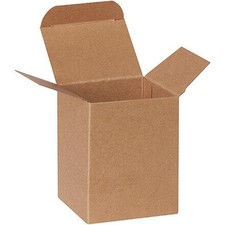 Reverse Tuck 3 x 2 1/2 x 4" Folding Cartons, Kraft 500/Case