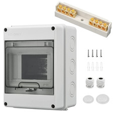 DIN Rail Enclosure, Consumer Unit Box IP65 Waterproof, DIN Rail Box 5 Module, wi