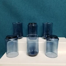 Set of 6 Dusty Blue Apollo Juice Glasses Libbey 