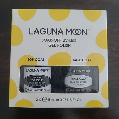 Laguna Moon Soak Off Led Gel Polish Top And Base Coat Pair