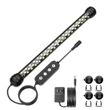 SEAOURA Submersible Led Aquarium Light for Fish Tank with Timer, 11 Inch