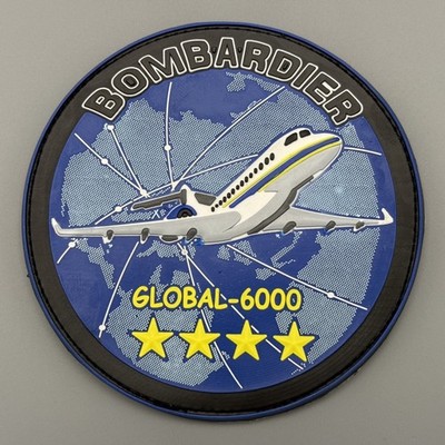 Bombardier Global 6000 Business Jet Worldwide Aviation Aircraft PVC Patch