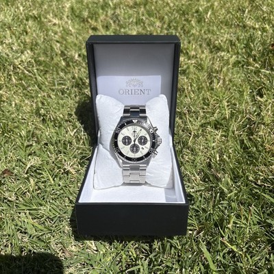 Men's Orient Mako Panda Solar-Powered Chronograph Watch RA-TX0203S10B