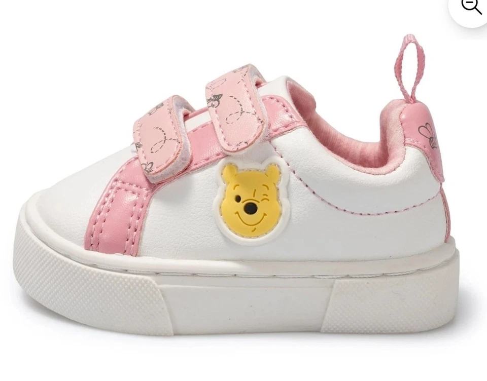 Disney Winnie The Pooh Niñas Pequeñas Tenis Talla 5 Lazo Abejas Rosa Blanco Foto 4 de 4