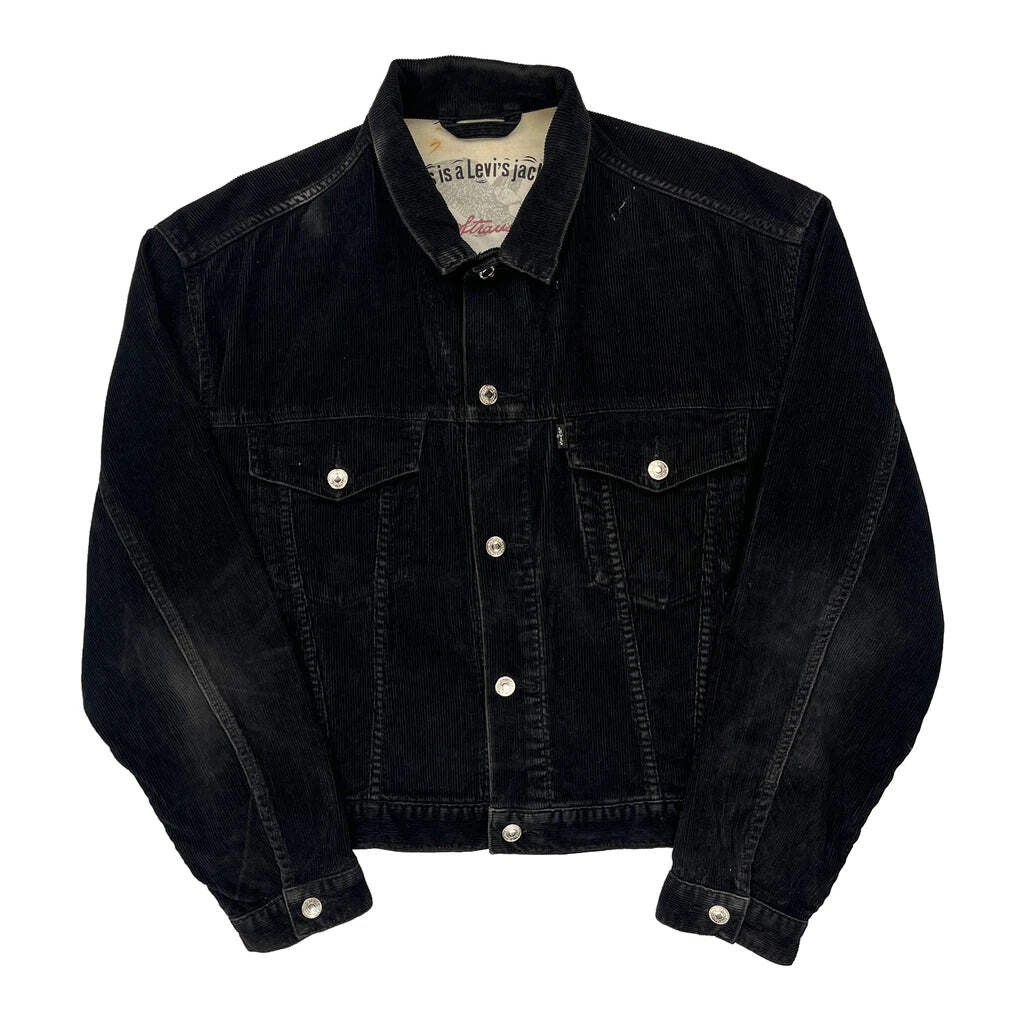 Levis Denim Jacket - 2XL Black Corduroy