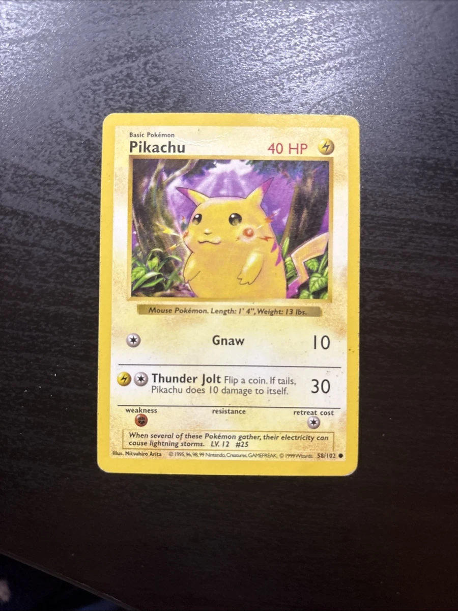 Pikachu Pokémon TCG Individual Trading Card Games Base Set in