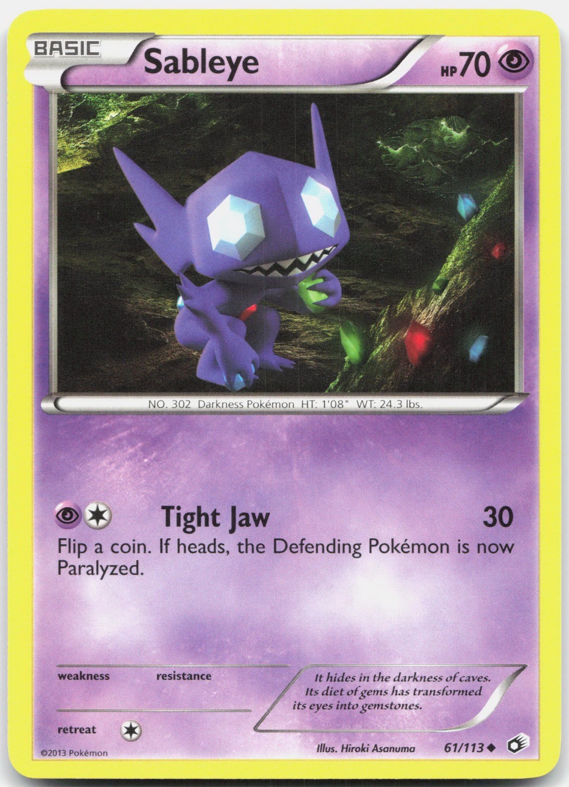 Sableye Uncommon Legendary Treasures 61/113 NM