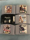 6 N64 Game: NFL QB Club 2000 NBA Court Side Wrestle Mania NASCAR 99 Madden 99