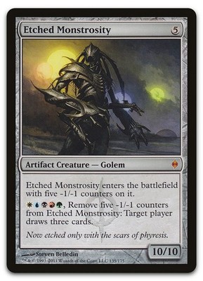 Etched Monstrosity #135 (NM) New Phyrexia NPH Magic MTG