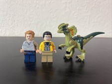 LEGO JurassicPark Lot Dilophosaurus  Dennis Nedry 76958 W/Owen JW048 Minifigure