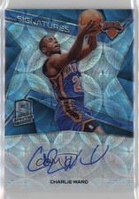 2018-19 Panini Spectra Signatures Neon Blue Prizm 11/60 Charlie Ward Auto 18ci