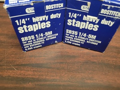 Bostitch Heavy Duty Staples 1/4'' Length 5000/Box SBS19 Plus Staple Remover