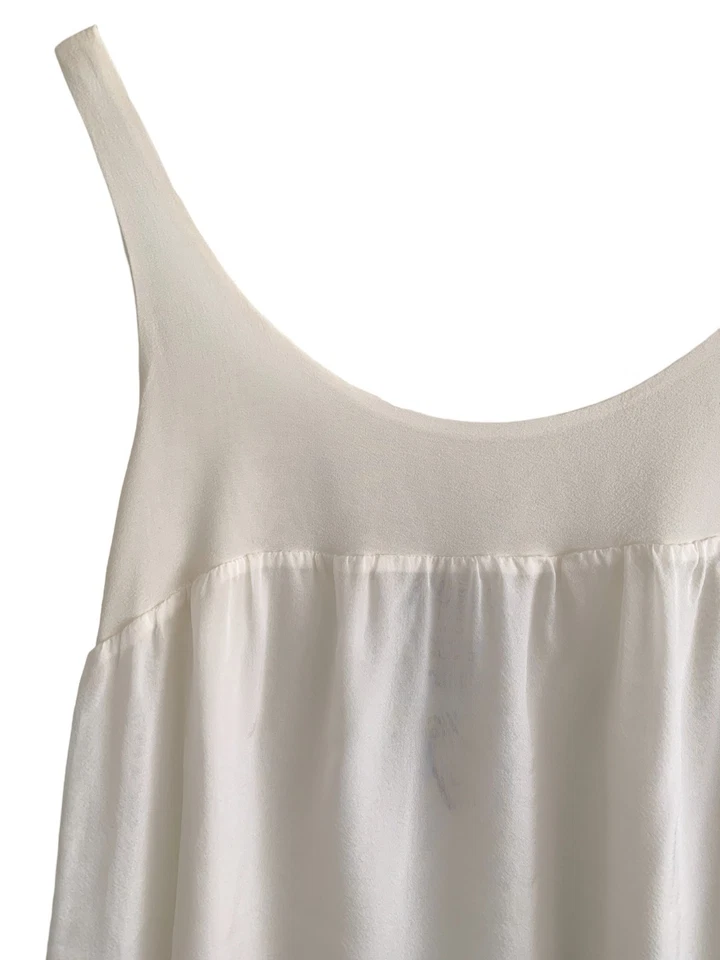 Kristensen Du Nord Tissue Silk Sleeveless Tank Top Ivory Cream Size 0 XS NWT - Image 3 of 4