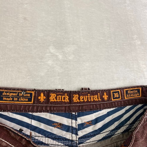 Rock Revival Martin Alt Straight Denim Jeans Jacket Set Mens Sz 36 / Medium - Picture 4 of 18