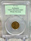 PCGS Sample Slab 1924 Lincoln Wheat Cent Rare Old Green Slab 1986 - 1998 Promos
