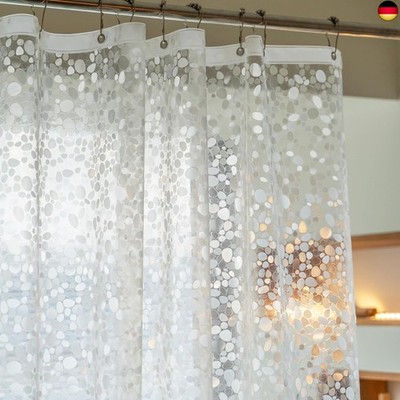 180x200 Shower Curtain Anti-Mold with 3 Strong Magnets & 6 Free Magnetic