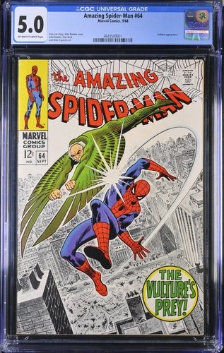 Amazing Spider-Man 64 CGC 5.0 John Romita Cover  Mike Esposito Art  Vulture App