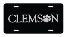Clemson Tigers University Aluminum License Plate Laser Etched Car Vehicle Truck