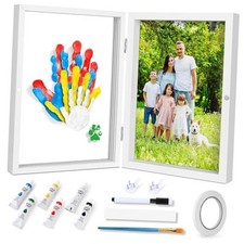 Family Handprint Kit, DIY Craft Keepsake, Hand Print Photo Frame, Family White