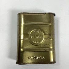 Vintage Justrite Carbide Storage Tin Coal Miners Can Slide Top USA Made