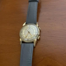 Jaeger-LeCoultre Memovox Men's Watch Two-Tone 1950's Vintage Alarm Gold Retro