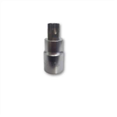 VIM Tools T60 TORX, Gun Metal Gray Bit, Satin Chrome 1/2 Inch Square Drive Bit H