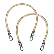 2 Pcs Braided Purse Strap, 25.6 Inch for Handbag Tote Making  Light Gold 