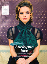 Louisa Harding knitting pattern ladies DK lace pattern neck scarf cravat