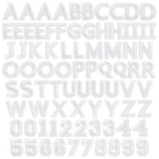 82 Piece Embroidered Iron on Letter Patches and Numbers for Clothing, Backpac...
