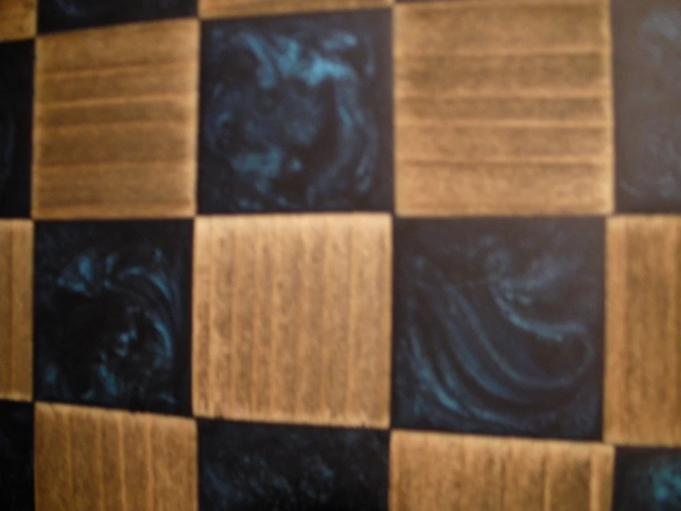 Nuevo Hermoso Juego de Mesa de Ajedrez Hecho a Mano Madera AZUL 23"x23" Sin Piezas NAVIDAD Foto 3 de 4