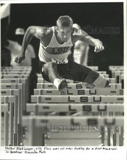 1987 Press Photo Sheldon Blockburger Louisiana State University Decathlon Winner