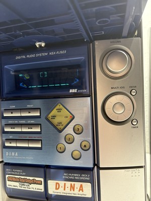 Vintage Aiwa NSX-AJ503 3 CD Dual Cassette Radio Boombox Super T