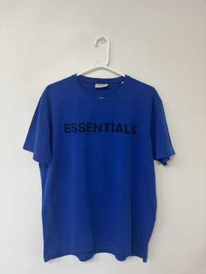 Herren Essentials T-Shirt Kurzarm Blau Größe XX Large