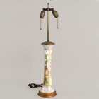 Hand Painted Porcelain Electric Lamp 2-Socket Watteau Dresden Style 28.5" — photo 1