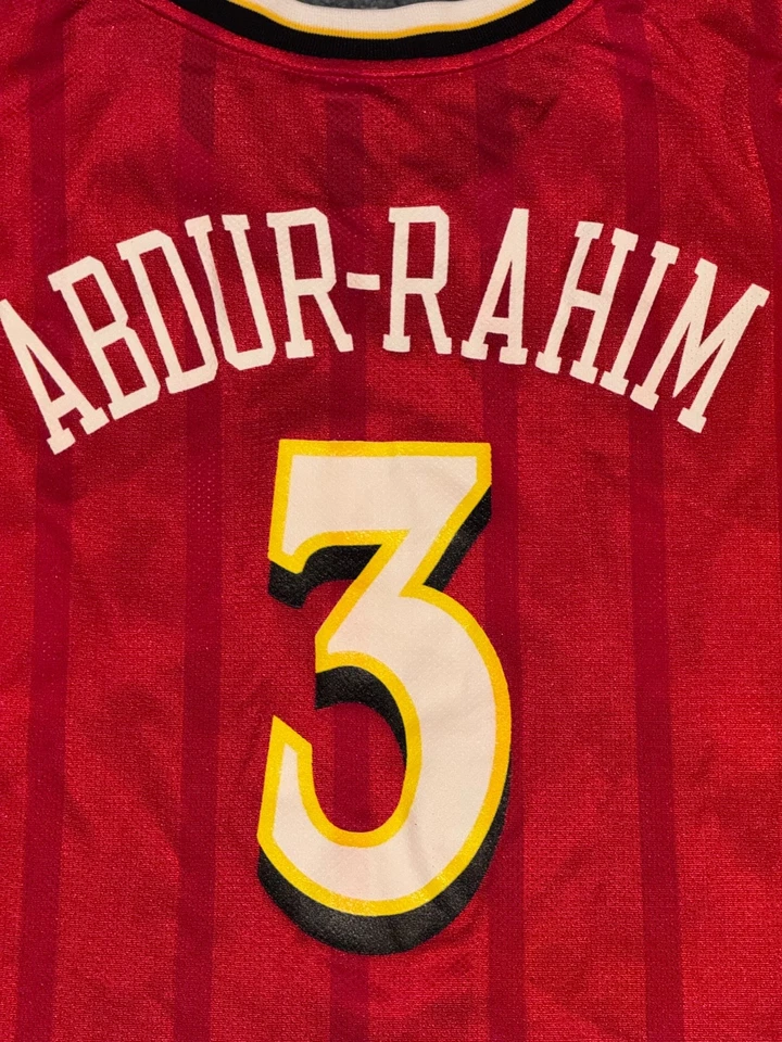 VINTAGE SHAREEF ABDUR-RAHIM JERSEY #3 NBA REEBOK ATLANTA HAWKS Jersey Size LARGE - Image 4 of 4