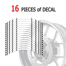 For CBR600 F F2 F3 F4 F4i 91-07 06 Wheel Edge Rim Stickers 17 inch S06B White