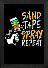 Sand Tape Spray Repeat For Framed Wall Art Poster Canvas Print Picture