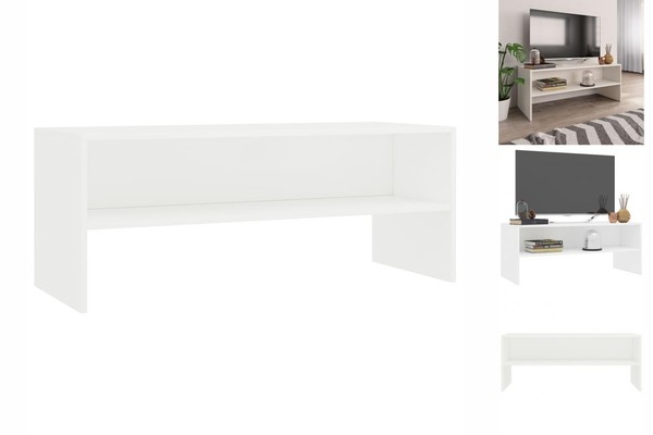 Tv-Schrank Weiß 100X40X40 Cm Spanplatte Lowboard-image