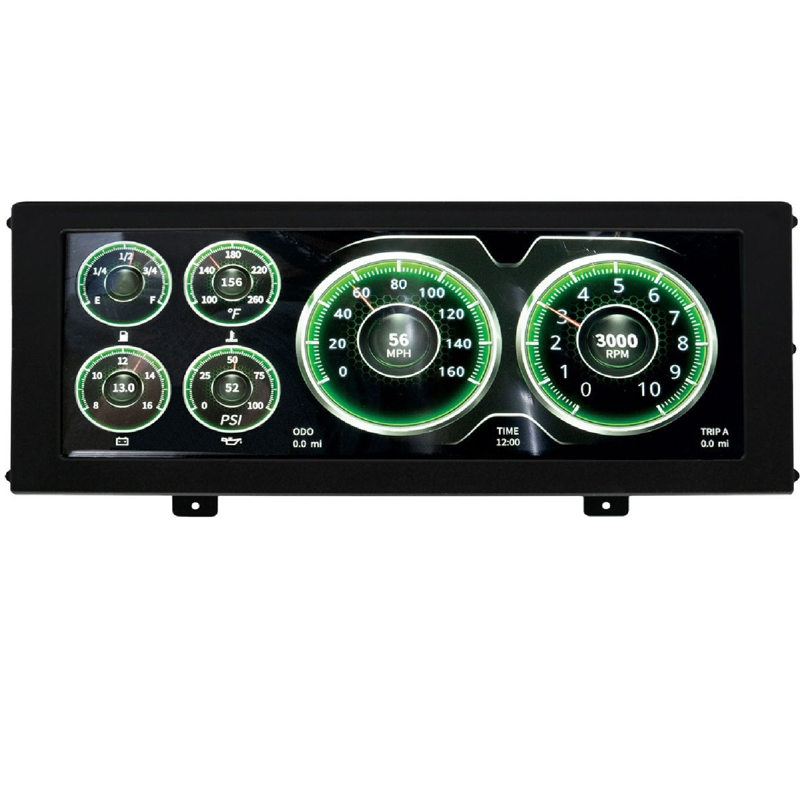 Autometer 7000 Universal Panel Mount 12.3" Invision Color LCD Dash w/ Brackets