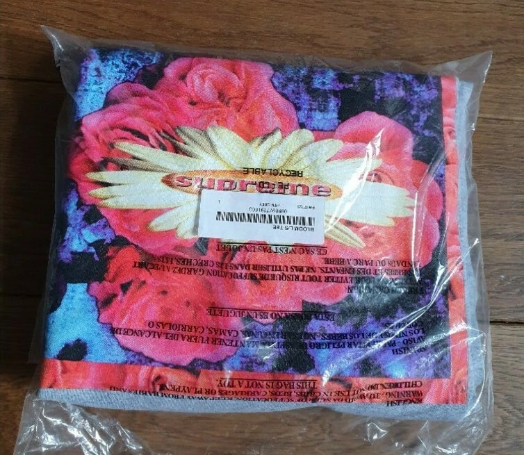 FW17 Supreme Bloom L/S T Shirt Heather Grau Langärmeliges Größe L