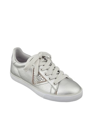 silver rhinestone sneakers