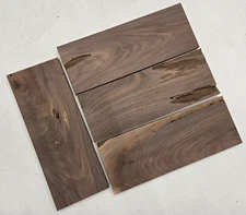 18" Very Cool Unique Set Of 4 Walnut Lumber Wood Kiln Dried Board Slab