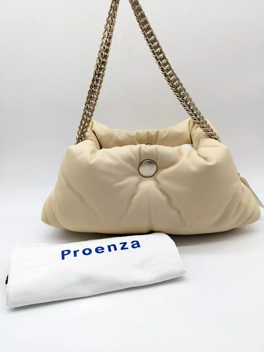 PROENZA SCHOULER quilted puffy leather women's shoulder bag + Dust bag CREAM