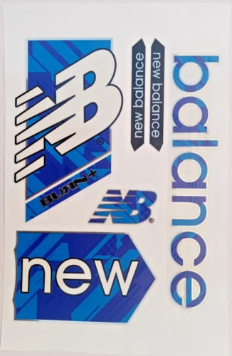 New Balance Burn Plus Cricket Bat - 2023 - New 3d Embossed Bat Sticker Blue - Afbeelding 1 van 3