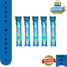 HALAL Miswak Siwak:6-8inch Alkhair Vacuum Packed Sunnah Natural Peelu Toothbrush