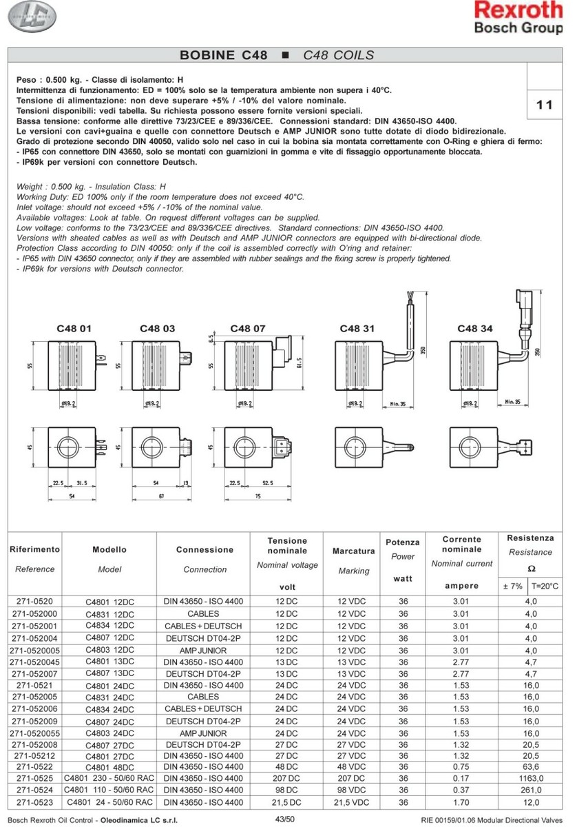 Bosch Rexroth Compact Hydraulics / Oil Control R933000075 - C48