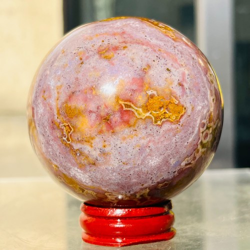 460g Natural Colourful Ocean Jasper Crystal Mineral Sphere Specimen Healing - Picture 12 of 12