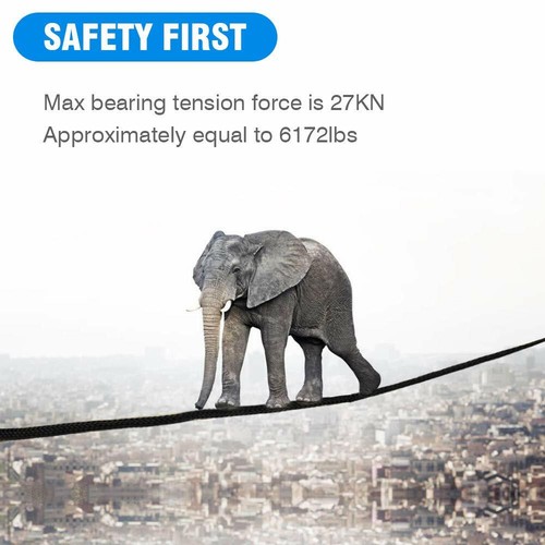 Carabiner Lock + Prusik Loop Pre-sewn Rope Spliced Eye-to-eye Cord Climbing Gear - Picture 13 of 30