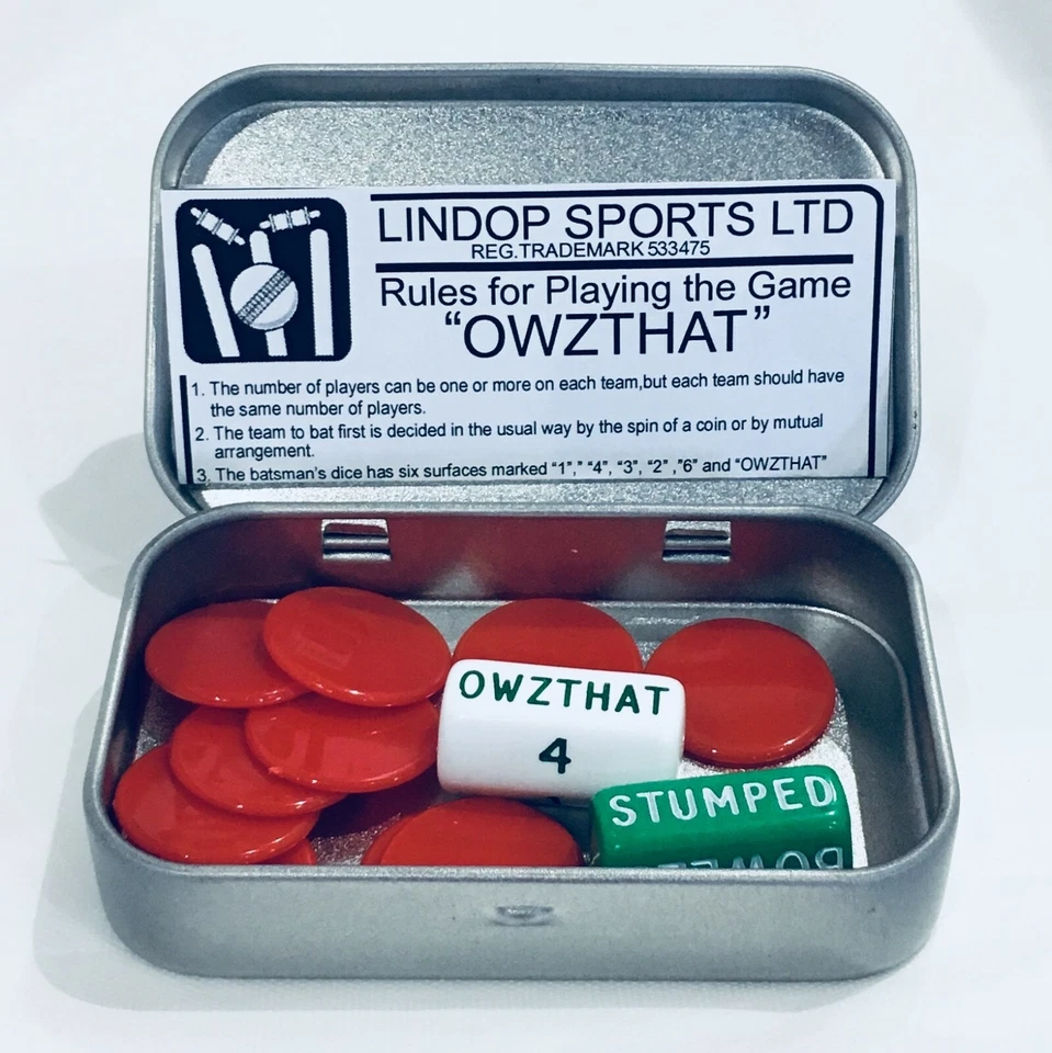 Owzthat Cricket Game Pocket All Weather Fun All Ages Dice Roller Family Sport - Image 4 of 4