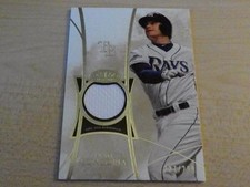2014 TOPPS TIER ONE EVAN LONGORIA GAME USED JERSEY #ED /299 RAYS